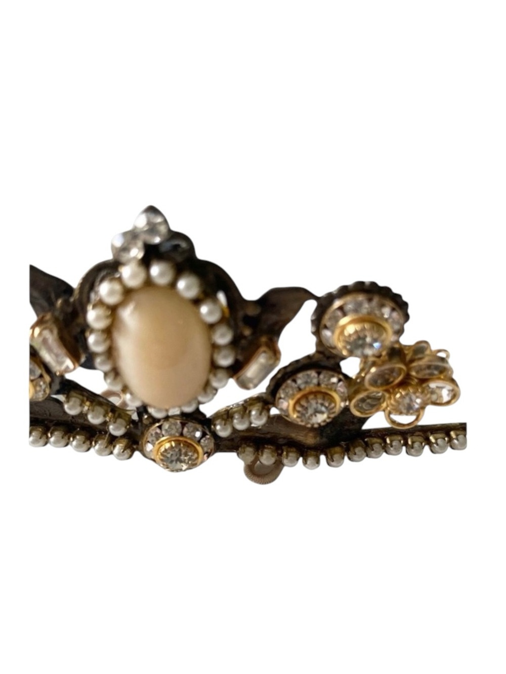 Vintage: Mari Elena ᪥ Moonstone Floral Swarovski Crystal Bridal Tiara ᪥ Luxury - Picture 5 of 16